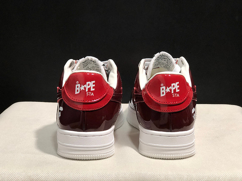 BAPE STA Low-Top Sneakers – Orange, Burgundy & Red