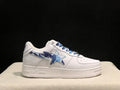 BAPE STA Low-Top Sneakers – White & Blue Camo