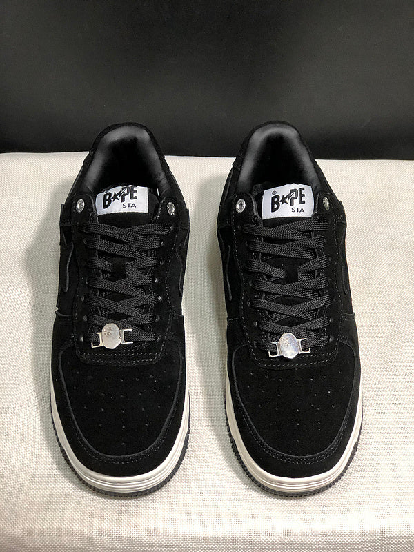 BAPE STA Low-Top Sneakers – Black & Cream