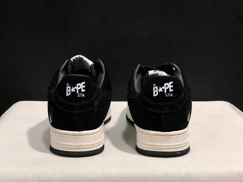 BAPE STA Low-Top Sneakers – Black & Cream