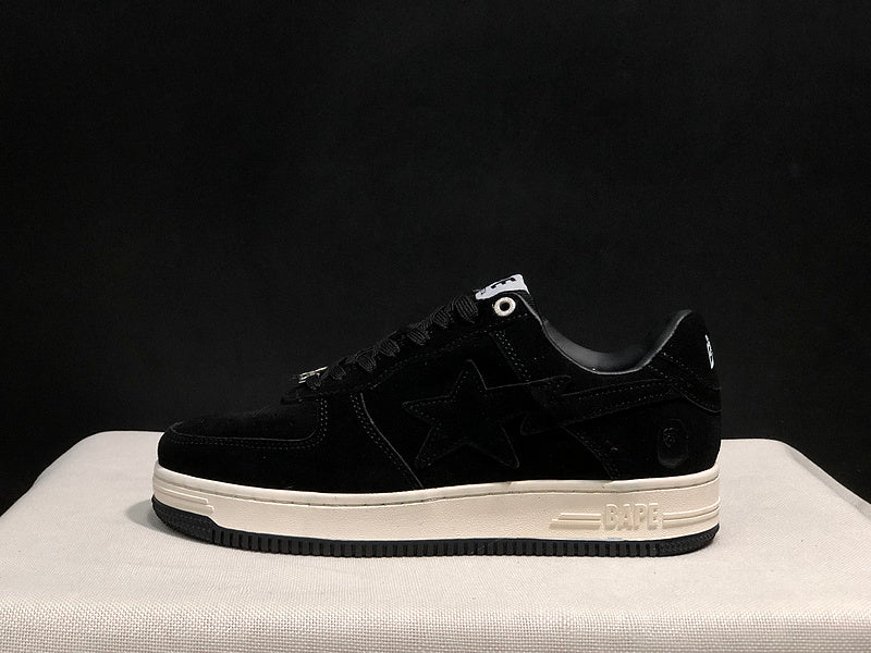 BAPE STA Low-Top Sneakers – Black & Cream