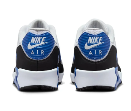 Nike Air Max 90 Men's Golf Shoes – White/Black/Blue
