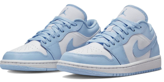 Air Jordan 1 Low Women’s “Ice Blue” – White / Light Blue