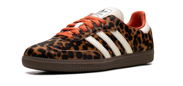 adidas Women's Samba OG Sneakers – Leopard/Cream/Orange